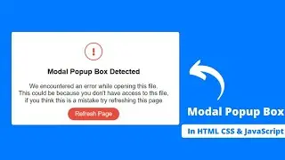 How to create a Popup Modal Box using HTML CSS and JavaScript | Custom Alert Message