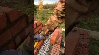 Professional life hack: precise cutting of bricks for a gable. 