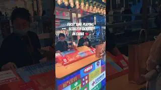 Playing scratch tickets in 🇨🇳 #gamble #scratchtickets #lucky #china #travel #play #chinagame #lost