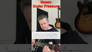 Queen Under Pressure guitar riff (Guitar Tab)