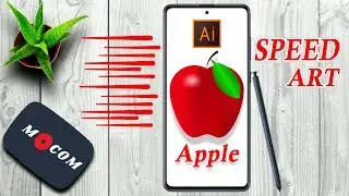 Speed Art | Mesh Tool | How To Create an Apple In Illustrator | M dot Com