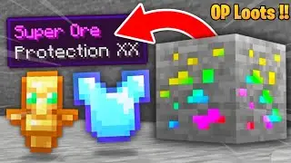 Minecraft But Ores Drops OP Items.... 