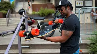 Meepo Voyager X unboxing featuring Cyclone 110s wheels and special guests