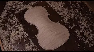 Fingerplane-ing the Thickness, Making the Corners & the Edge of the Violin Back - Wood Carving ASMR