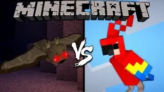 Bat vs. Parrot - Minecraft