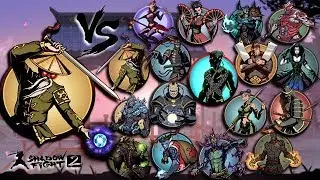 Shadow Fight 2 The Most Powerful Hermit Vs All Bosses