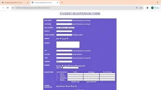 How to create Student Registration Form Using only Html | Form |Login |Registration