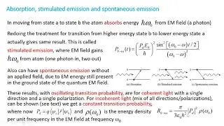 PHYS 390 Class 26: Emission and absorption of radiation