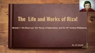 The Rizal Law, The Theory of Nationalism, and the 19th Century Philippines.