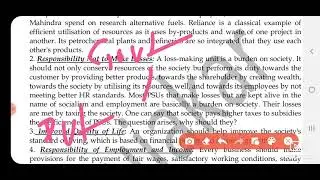 Major Social Responsibility of a Business || Business Environment and Policy