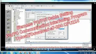 Siemens PC/PPI Cable Setting PG/PC Communication Interfacing Program Upload/Download s7-200 CPU224