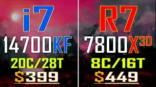 RYZEN 7 7800X3D vs INTEL i7 14700KF || How Big is the Difference?