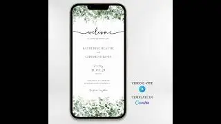 Wedding Video E-invite, Wedding Invitation, Animated Card, Modern Template, Minimalist Evite