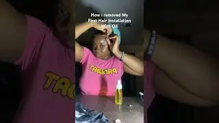 How i removed my first hair installation. #youtubemadeforyou #livingalonediaries #wiginstallation