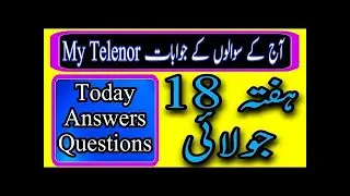 18 July 2020 my telenor answer/questions