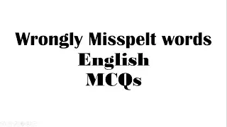 Learn English / Misspelling Words