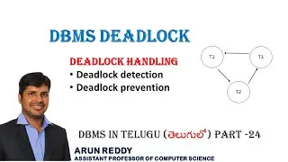 DBMS IN TELUGU PART 24 - DBMS DEADLOCK IN TELUGU | DEADLOCK PREVENTION IN DBMS TELUGU  |