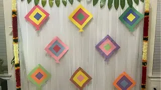 DIY Kites Backdrop || Sankranthi ,pongal Decoration || Haldi Backdrop Decoration Ideas At Home