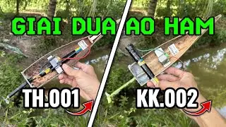 Giải đua tàu tự chế từ rác thải bỏ đi chạy 3 viên pin tiểu AA || Đoàn Phú Tài #doanphutai #diy