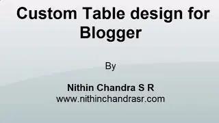 Adding custom table design to Google blogger
