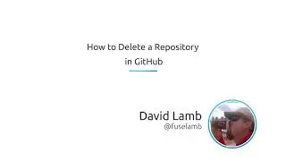 How to Delete a Repository in GitHub
