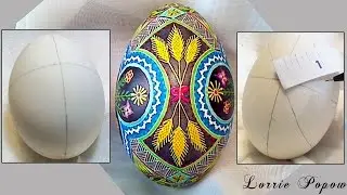 DIY Egg Art Tutorial - How to Make Perfect Circles & Ovals on an Egg with a Measuring Tape Ruler