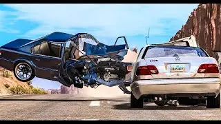 Realistic Crashes in BeamNG Drive #4! Авария с поездом!