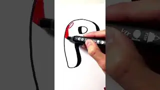 Bubble Letter ‘P’ Drawing in 60 Seconds 