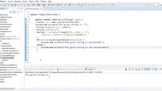 How to check if the String is Palindrome or not ?