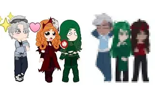 os filhos do Magneto ganhando novos visuais || Gacha life 2 || Marvel