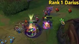 Rank 1 Darius: HE IS THE KING ON TOPLANE! *LEVEL 1 SOLO KILL*