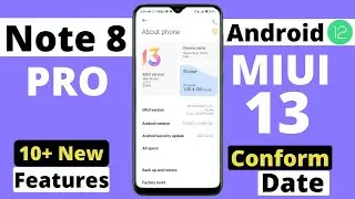 Redmi Note 8 Pro MIUI 13 Update [ Android 12 ] New Control Center | MIUI 13 on Redmi Note 8 Pro