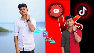 YouTube vs Tik Tok 2.0 photo editing // picsart editing