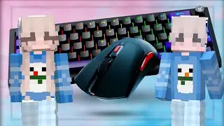 Dominating CubeCraft Bedwars with my Girlfriend. [Pure KBM ASMR + No BG Music]