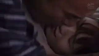 Cheating Japanese Wife Kissing Cheater While Husband Asleep