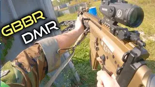 Sniping with a GBBR DMR Gameplay [ VFC MK20 SSR]