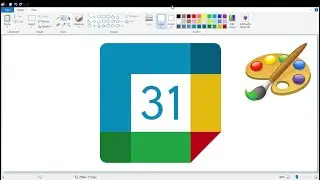 How to draw the Google Calendar icon using MS Paint | How to draw on your computer