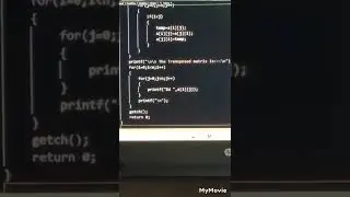 transpose a square matrix without using second matrix iN 🧲 PrOgRaMmInG 🏳️🚩🏴