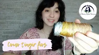 Como tingir fio/cordão para terço | Aprenda a fazer artesanatos de fé | OIKOS ARTS TERÇOS