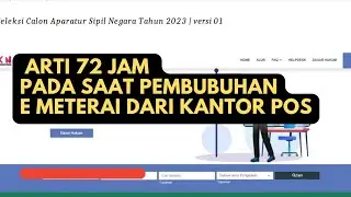 Tata Cara pembubuhan E materai apakah harus menunggu 72 Jam || Keburu tutup pendaftaran