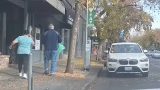 Collecting Coffee Grounds at Downtown