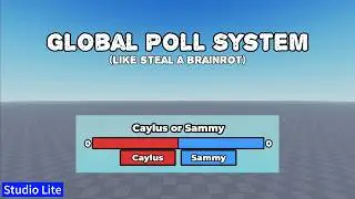 Global Poll System | Studio Lite Tutorial