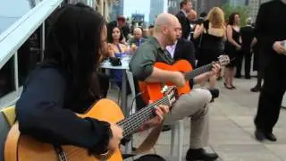 Rumba Flamenca Nights - Performing at a Cocktail Hour at Tribeca Rooftop Wedding.