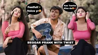 Beggar Prank In Public | Singing Hindi Love Songs For Cute Girl😍 | Shocking Reactions | Jhopdi K
