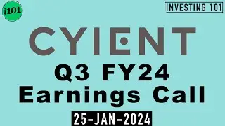 Cyient Limited Q3 FY24 Earnings Call | Cyient Limited 2024 FY24 Q3 Results