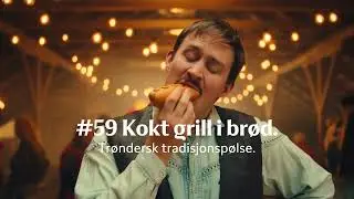 Gilde kokt grillpølse i brød - Trøndersk tradisjonspølse