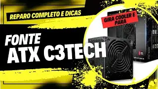 Como Consertar Fonte atx  C3tech  | Cooler girando e parando !!!