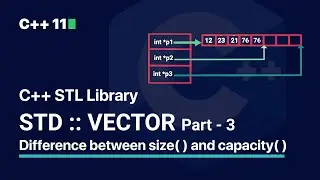 C++ STL Library | STD :: VECTOR | Part 3 | Difference Between size() and capacity()