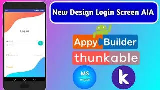 New Design Login & Register AIA File Free | Kodular | Thunkable | Appybuilder