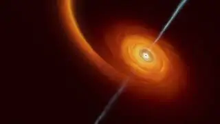 Animation of a black hole swallowing a star